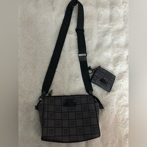 Steve Madden Black Logo Crossbody Bag with Wallet